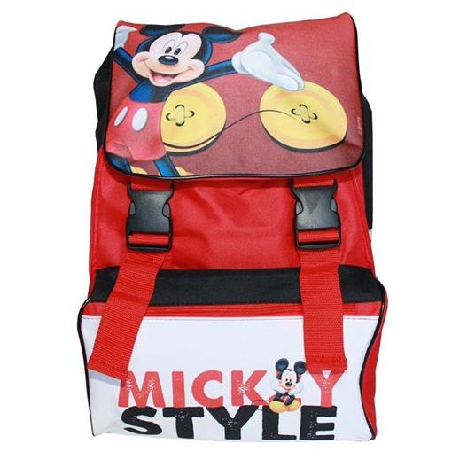 Zaino Mickey Mouse Topolino Disney Rosso Estensiibile Bambini Scuola Elementari