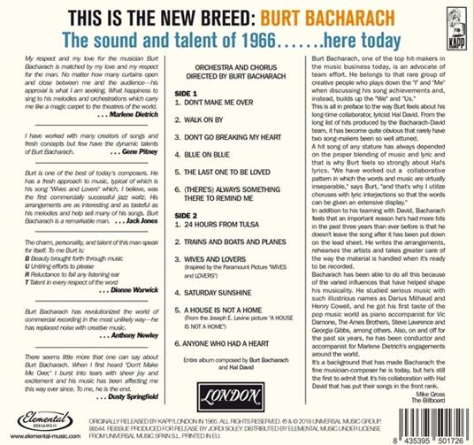Hit Maker! (Remastered Limited Edition) - CD Audio di Burt Bacharach - 2