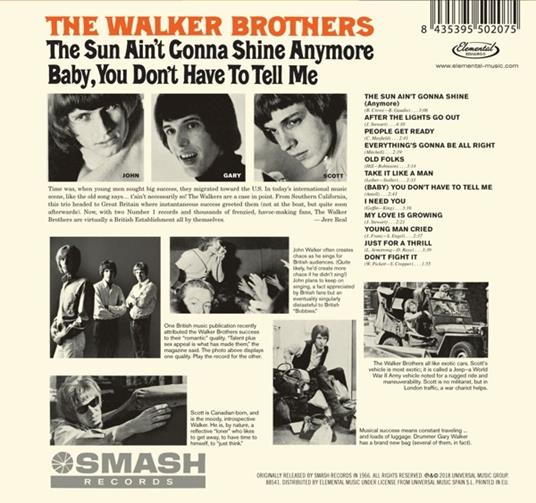 The Sun Ain't Gonna Shine Anymore - Walker Brothers - Vinile | IBS