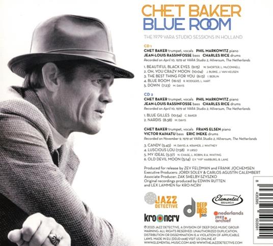 Blue Room. The 1979 Vara Studio Sessions in Holland - CD Audio di Chet Baker - 2