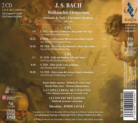 Christmas Oratorio - SuperAudio CD ibrido di Johann Sebastian Bach,Jordi Savall - 2