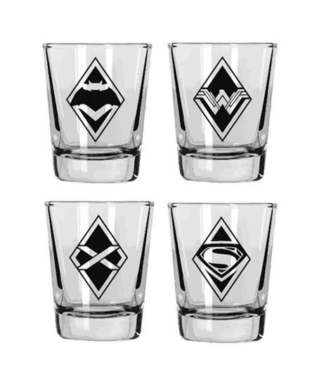 Dc Comics Batman Vs Superman Shotglass 4 Pack Bicchierini In Vetro - 2