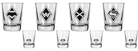 Dc Comics Batman Vs Superman Shotglass 4 Pack Bicchierini In Vetro - 3