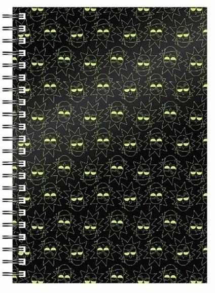Rick And Morty Rick Pattern Spiral Notebook