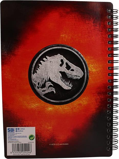 Jurassic World Agenda Con 3d-effect Carnivorous Sd Toys - 3