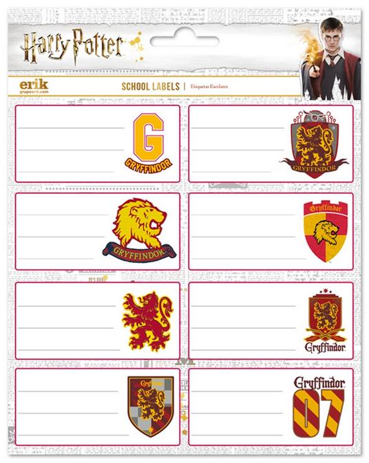 Segnanomi Adesivi Harry Potter Gryffindor - 2