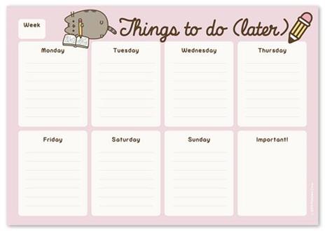 Block Planner settimanale A4 Pusheen Foodie - 21x29,8 cm