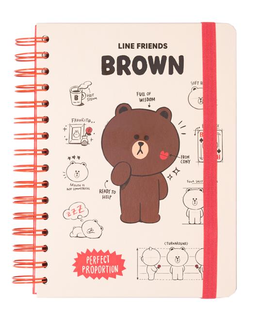 Quaderno Bullet Copertina Rigida A5 Line Friends