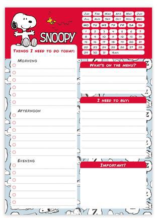 Bloc notes da scrivania Snoopy Rebel with Paws