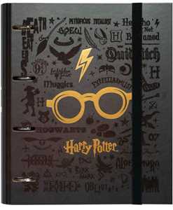 Cartoleria Raccoglitore ad anelli Harry Potter con elastico - 4 anelli Erik
