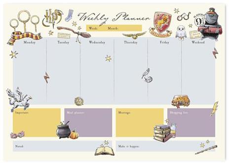 Grupo Erik Planning da Tavolo Harry Potter A3, con planner settimanale e 54 fogli a strappo, 29,7x42 cm - 2