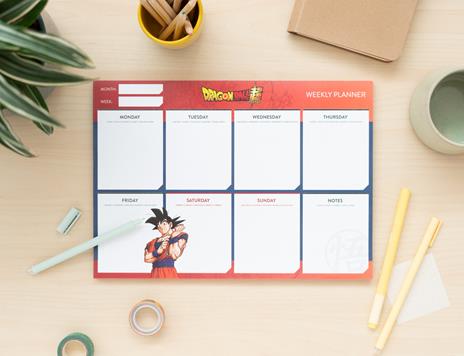 Grupo Erik Planning da Tavolo Dragon Ball, con planner settimanale e 54 fogli a strappo, 29,7x21 cm - 2