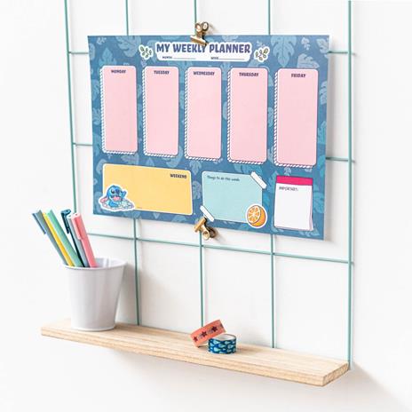 Bloc Planner Blocco Settimanale A4 Disney Stitch - 6