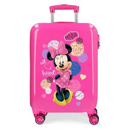 Love Minnie Heart Rosa Trolley Da Cabina Abs 55Cm 4 Ruote