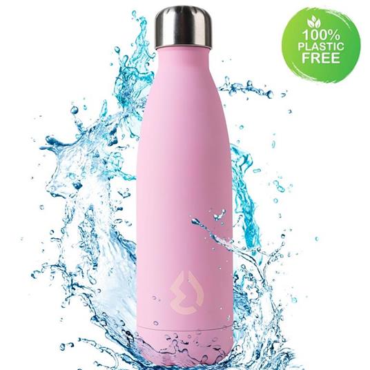 Borraccia Bottiglia Termica Acqua Caldo Freddo Acciaio Inox 500Ml Sport  Rosa - ND - Idee regalo | IBS