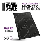 Oval Magnetic Sheet SELF-ADHESIVE - 105x70mm