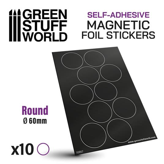 Round Magnetic Sheet SELF-ADHESIVE - 60mm