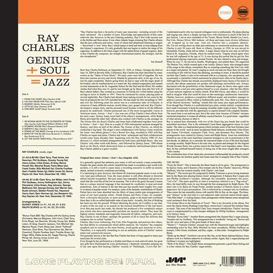 Genius + Soul = Jazz - Vinile LP di Ray Charles - 2