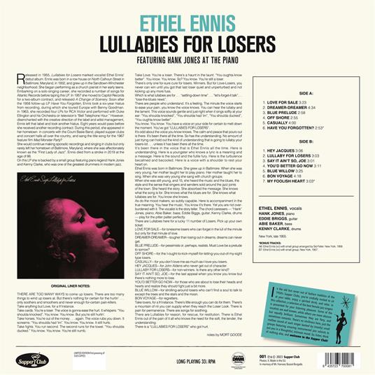 Lullabies For Losers - Vinile LP di Ethel Ennis - 2