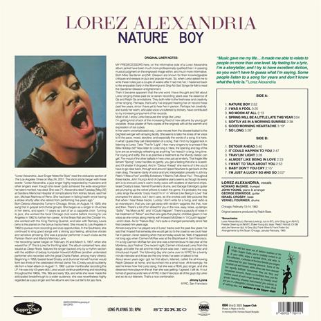 Nature Boy - Vinile LP di Lorez Alexandria - 2