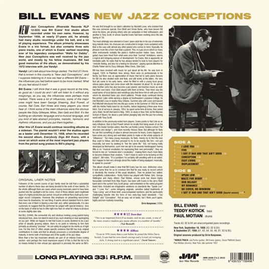 New Jazz Conceptions - Vinile LP di Bill Evans - 2