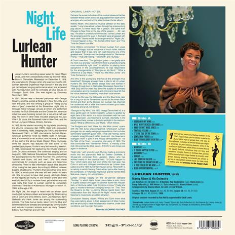 Night Life - Vinile LP di Lurlean Hunter - 2