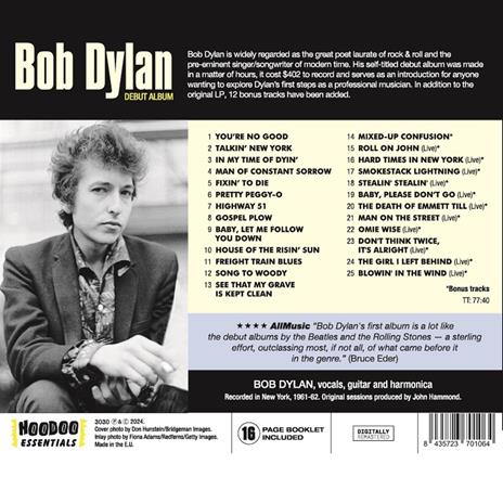 Debut Album (+ 12 Bonus Tracks) - CD Audio di Bob Dylan - 2