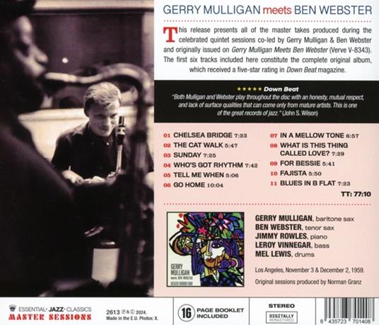 Meets Ben Webster - CD Audio di Gerry Mulligan - 2