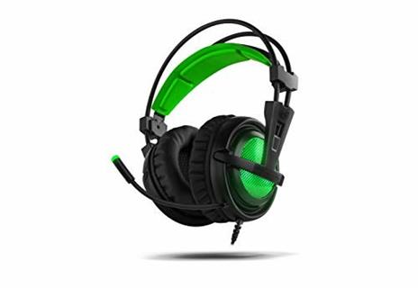 BG Xonar-X6 Stereofonico Padiglione auricolare Nero, Verde auricolare Cuffie audio (Console di gioco + PC/giochi, Stereofonico, Padiglione auricolare, Nero, Verde, Verde, Ecopelle)