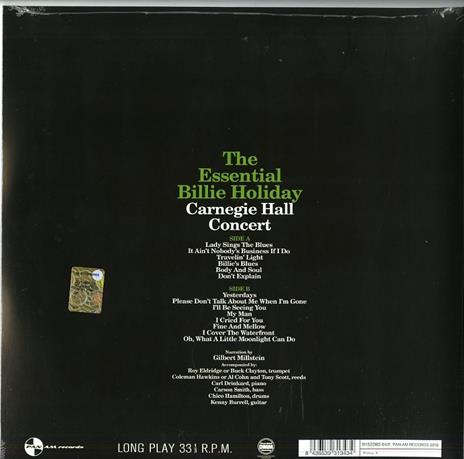 The Essential Carnegie Hall Concert 1956 - Vinile LP di Billie Holiday - 2