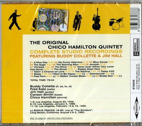 Complete Studio Recordings - CD Audio di Chico Hamilton - 2