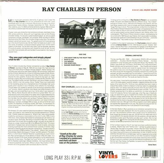 In Person - Vinile LP di Ray Charles - 2