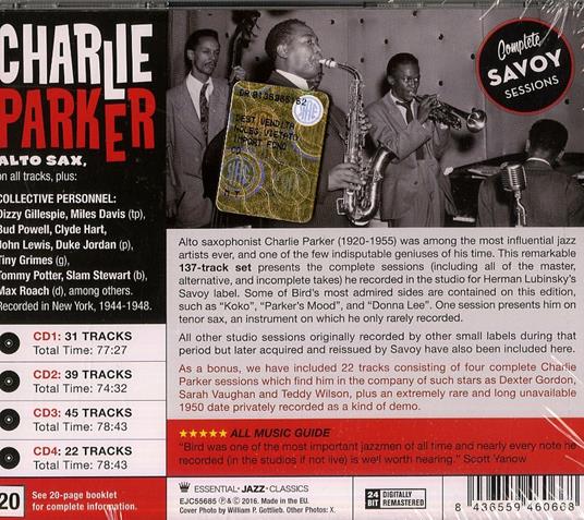 Complete Savoy Sessions - CD Audio di Charlie Parker - 2