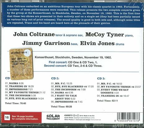 The Complete November 19, 1962 Stockholm - CD Audio di John Coltrane - 2