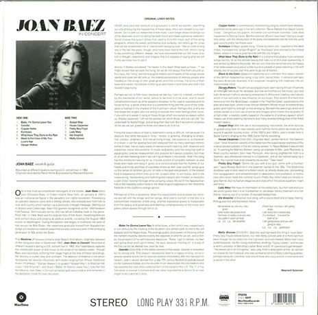 Joan Baez In Concert - Vinile LP di Joan Baez - 2