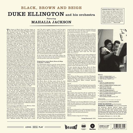 Black, Brown and Beige (180 gr.) - Vinile LP di Duke Ellington,Mahalia Jackson - 2