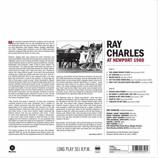 At Newport 1960 (180 gr.) - Vinile LP di Ray Charles - 2