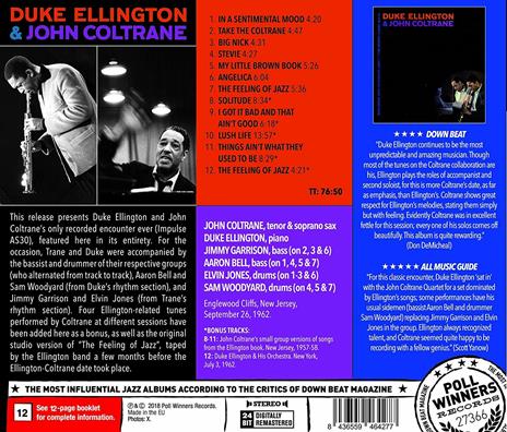 Duke Ellington & John Coltrane ( + Bonus Tracks) - CD Audio di Duke Ellington,John Coltrane - 2