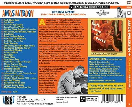 Let's Have a Party. The 1946-1961 Aladdin, Ace & King Sides - CD Audio di Amos Milburn - 2