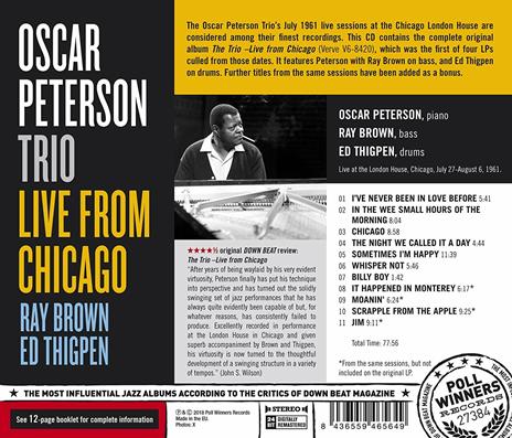 Live from Chicago ( + Bonus Tracks) - CD Audio di Oscar Peterson - 2