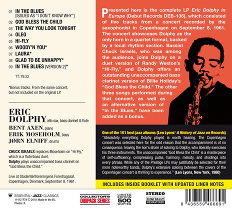 In Europe (with Bonus Tracks) - CD Audio di Eric Dolphy - 2