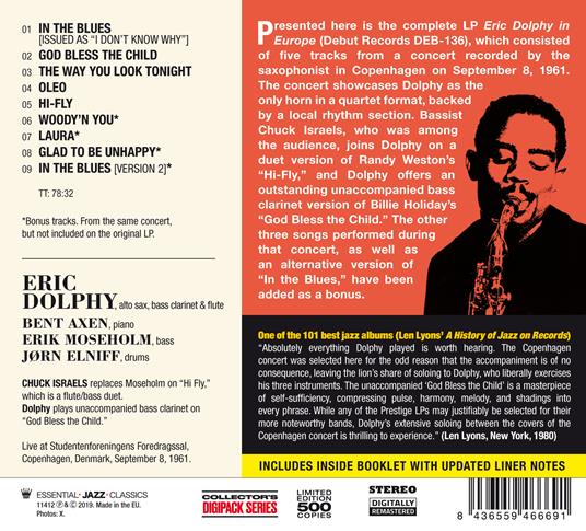 In Europe (with Bonus Tracks) - CD Audio di Eric Dolphy - 2