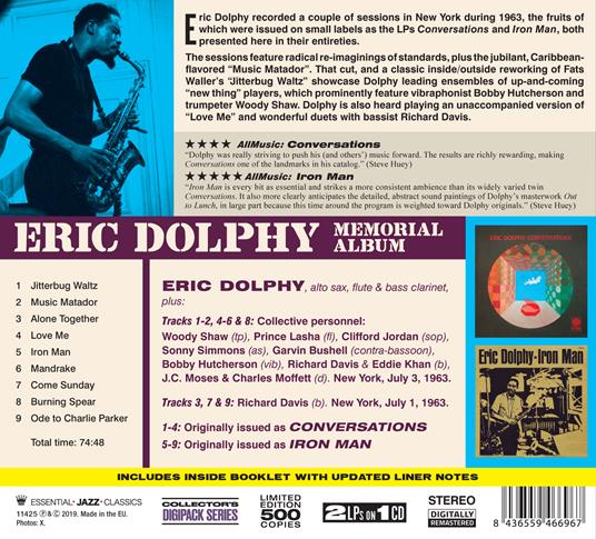 Memorial Album - CD Audio di Eric Dolphy - 2