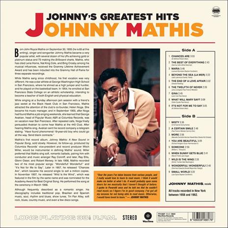 Johnny's Greatest Hits - Vinile LP di Johnny Mathis - 2