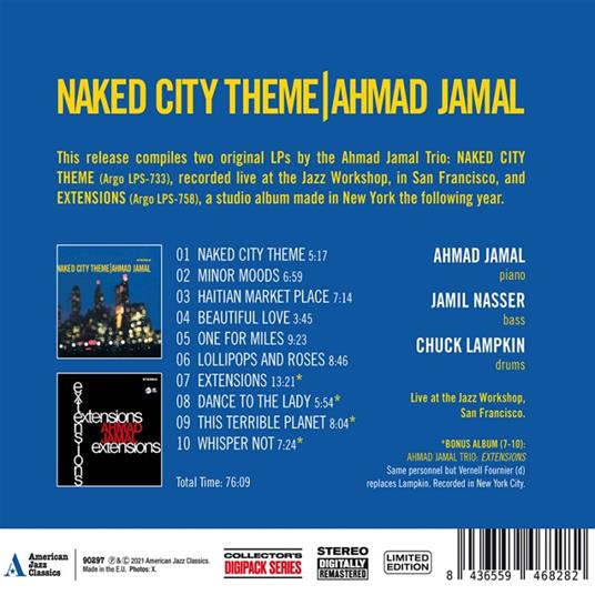 Naked City Theme - Extensions - CD Audio di Ahmad Jamal - 2