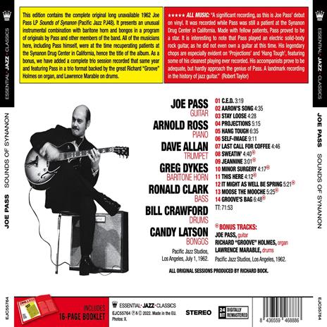 Sounds Of Synanon - CD Audio di Joe Pass - 2