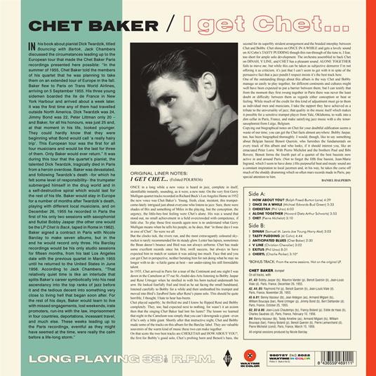 I Get Chet... (Red Vinyl) - Vinile LP di Chet Baker - 2