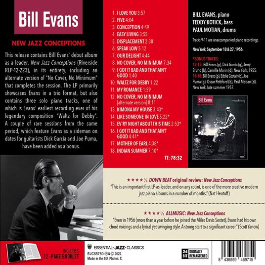 New Jazz Conceptions - CD Audio di Bill Evans - 2