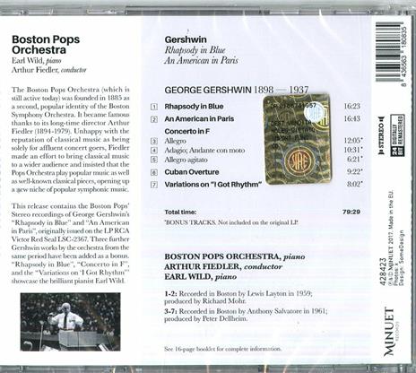 Gershwin. Rhapsody in Blue - An American in Paris (+ Bonus Tracks) - CD Audio di Boston Pops Orchestra - 2
