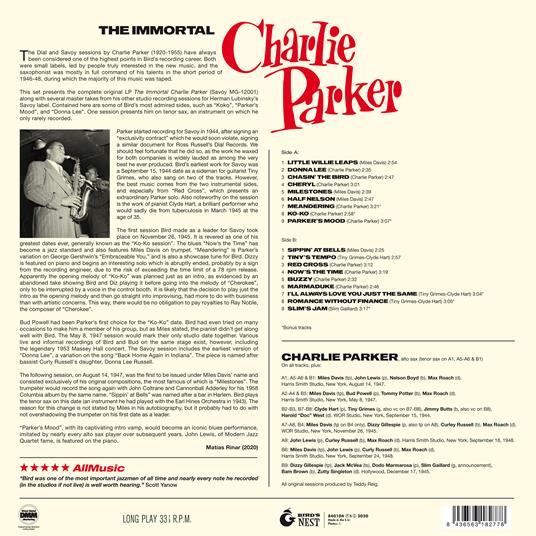 The Immortal Charlie Parker (Vinyl Green Limited Edt.) - Vinile LP di Charlie Parker - 2